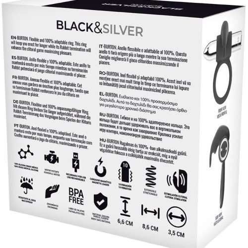 BLACK&SILVER® – BURTON VIBRATING COCK RING - Image 6