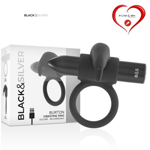 BLACK&SILVER® – BURTON VIBRATING COCK RING - Image 1