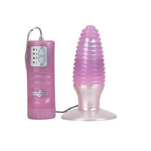 SEVEN CREATIONS® – SWIRL TOP BUTT PLUG VIBE - Image 1