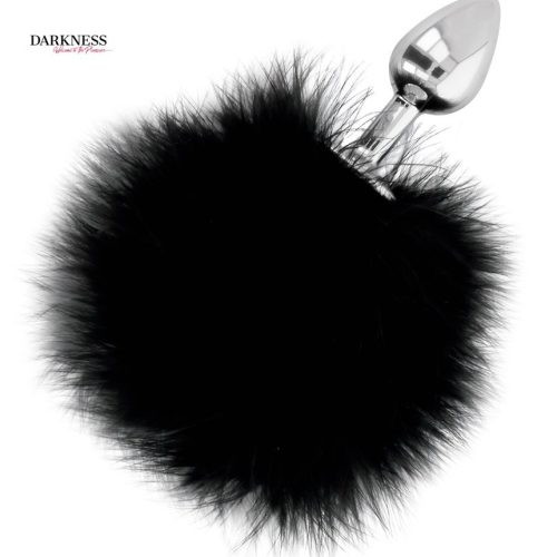 DARKNESS® – FURRY TAIL BUTT PLUG (black bunny) - Image 1