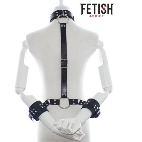 FETISH ADDICT® – COLLAR WITH WRIST RESTRAINTS - Image 1