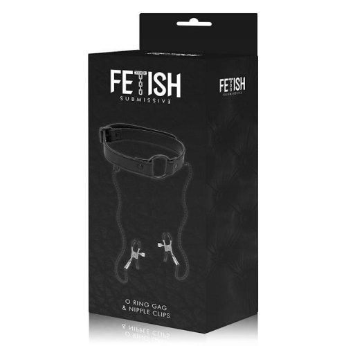 FETISH SUBMISSIVE® – O RING GAG & NIPPLE CLIPS - Image 2