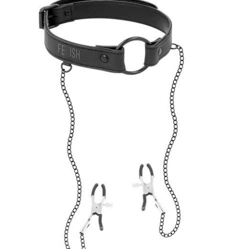 FETISH SUBMISSIVE® – O RING GAG & NIPPLE CLIPS - Image 1