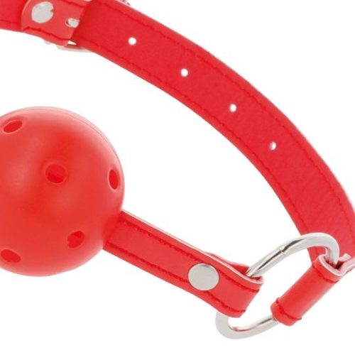 DARKNESS® – BALL GAG (breathable - red) - Image 4