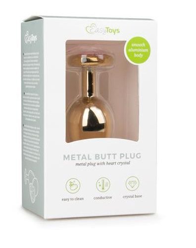 easyTOYS® – METAL HEART BUTT PLUG (gold) - Image 2