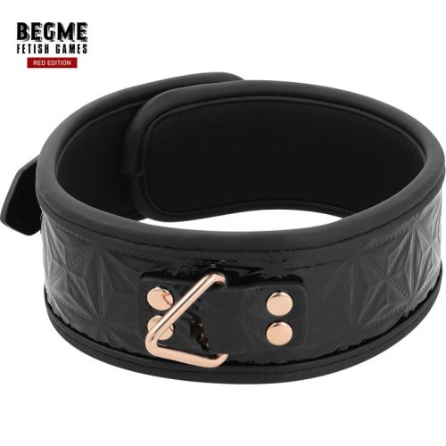 BEGME FETISH® – PREMIUM COLLAR w/ LEASH (black edition) - Image 4