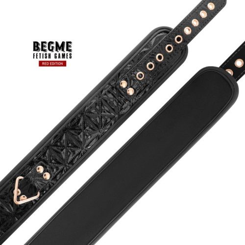 BEGME FETISH® – PREMIUM COLLAR w/ LEASH (black edition) - Image 6