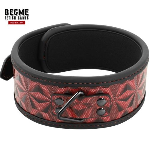 BEGME FETISH® – PREMIUM COLLAR w/ LEASH (red edition) - Image 3