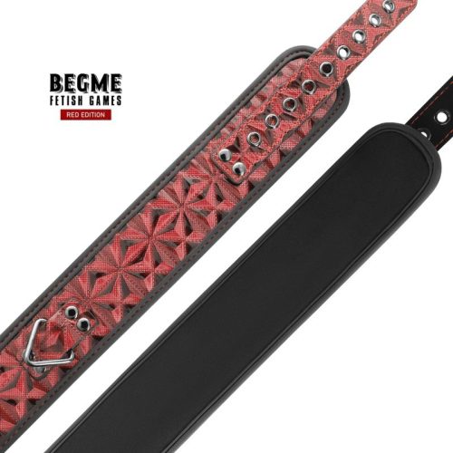 BEGME FETISH® – PREMIUM COLLAR w/ LEASH (red edition) - Image 5