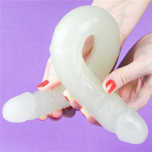 LOVETOY® – JELLY BLUE LUMINO DOUBLE DILDO - Image 3