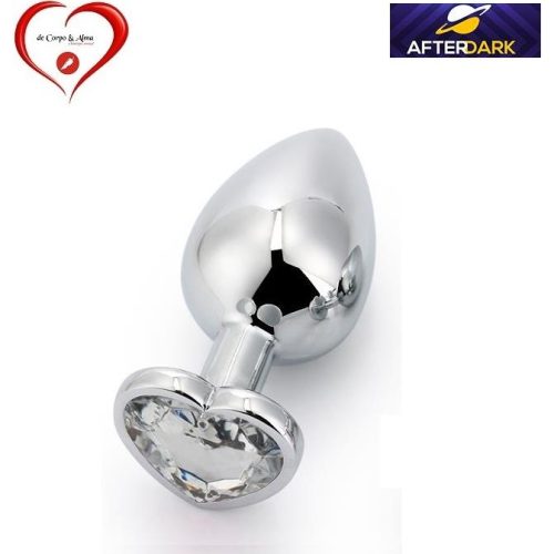 AFTERDARK® – METAL ANAL PLUG WHITE HEART - Image 3