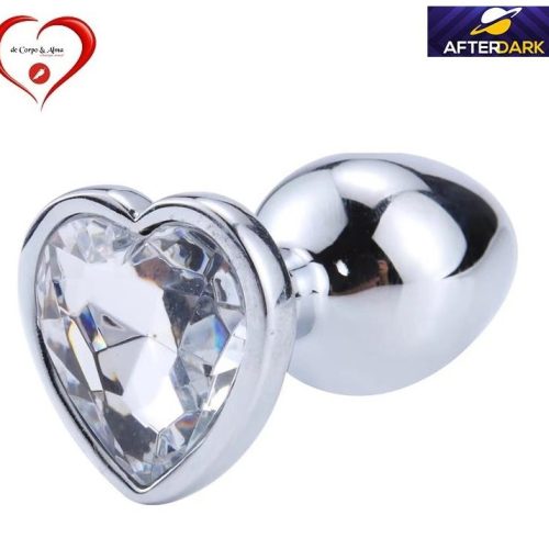 AFTERDARK® – METAL ANAL PLUG WHITE HEART - Image 2