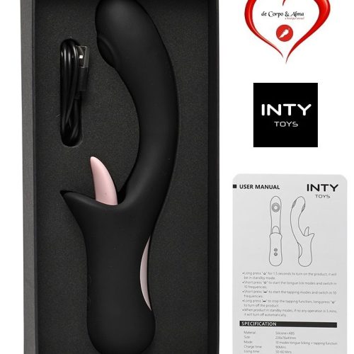 INTY® – DICE LICKING & TAPPING VIBRATOR BUNNY - Image 1