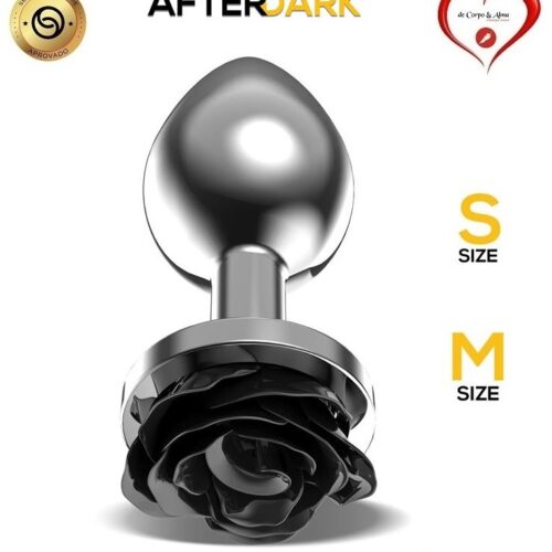 AFTERDARK® – SILVER GOLD ROSE METAL ANAL PLUG - Image 3