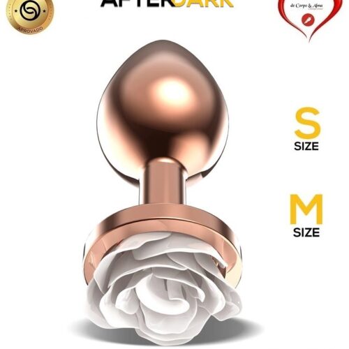 AFTERDARK® – SILVER GOLD ROSE METAL ANAL PLUG - Image 5
