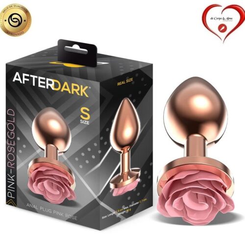 AFTERDARK® – SILVER GOLD ROSE METAL ANAL PLUG - Image 6