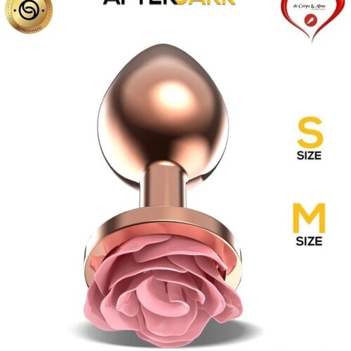 AFTERDARK® – SILVER GOLD ROSE METAL ANAL PLUG - Image 7