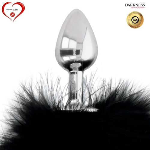 DARKNESS® – FURRY TAIL BUTT PLUG (black bunny) - Image 3