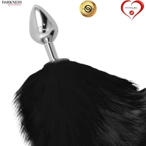 DARKNESS® – FURRY TAIL BUTT PLUG (black) - Image 3