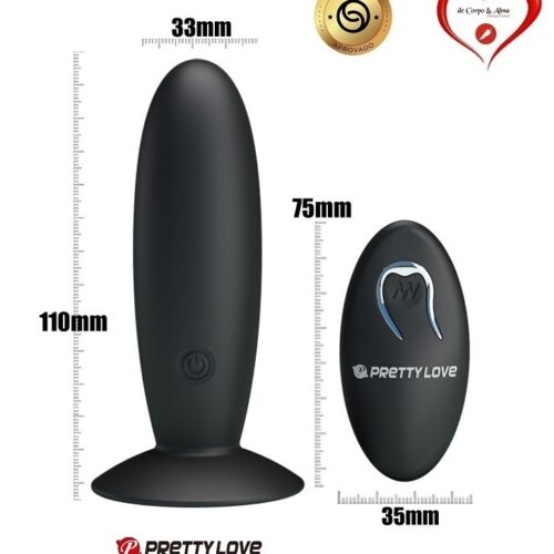 PRETTY LOVE® – PLUG ANAL c/ CR WIRELESS (preto) - Image 5