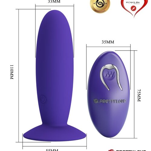 PRETTY LOVE® – PLUG ANAL c/ CR WIRELESS (roxo) - Image 6
