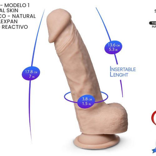 SILEXD® – THERMO-REACTIVE  REAL SKIN 7" DILDO - Image 4