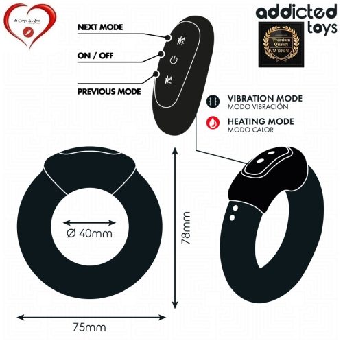 ADDICTED TOYS® – HEATED RC VIBRATING COCK RING - Image 7
